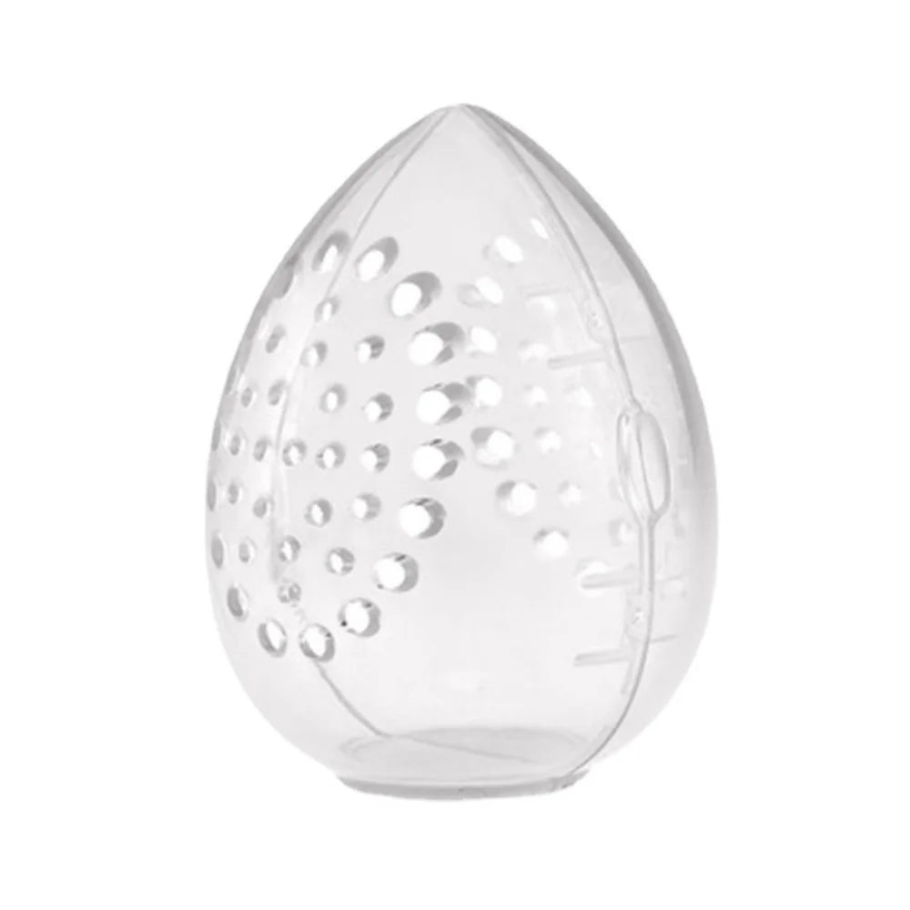 Boîte de Rangement pour Éponge Cosmétique - Organisateur Transparent pour Poudres et Accessoires Maquillage, Cadre Œuf Sec