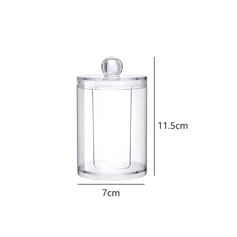 Boîte Organisatrice de Maquillage - Rangement pour Cotons-Tiges, Bijoux et Produits Cosmétiques, Boîte en Plastique