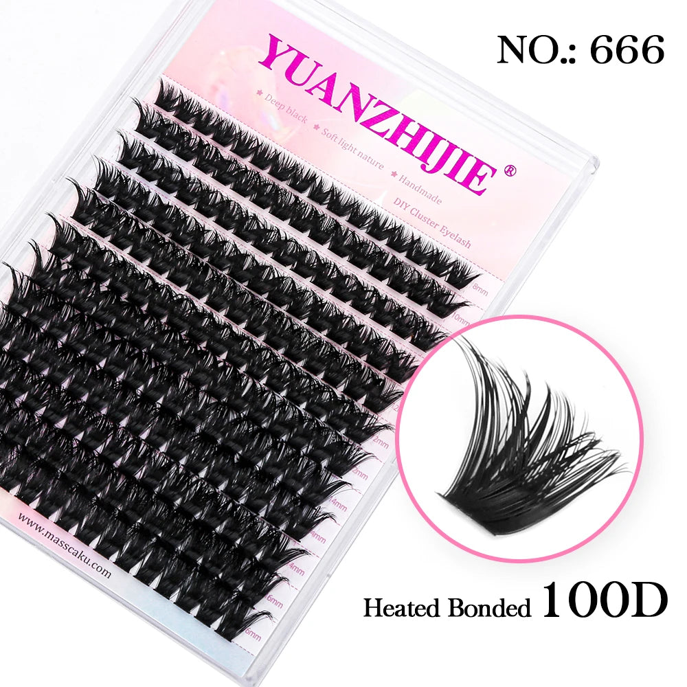 144 Paquets YUANZHIJIE Extensions de Cils Volume Prémontés : Kit d'extensions de cils individuels avec cils auto-adhésifs, fabriqué à partir de matériaux premium pour un maquillage professionnel et une finition parfaite.